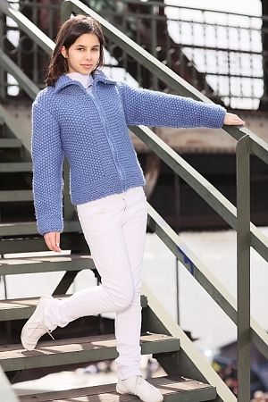 Svetr na zip s límcem